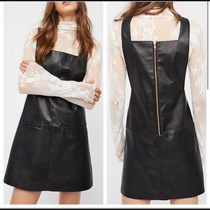 Free People- Faux leather Dress